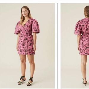 Cotton Poplin Wrap Mini Dress